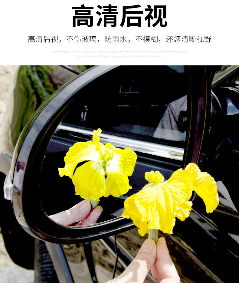 Rearview Mirror Rain-Proof Film for Cars, Reflective Reversing Mirror Rain-Proof Gadget, Anti-Fog Waterproof Glass Film for Rainy Days