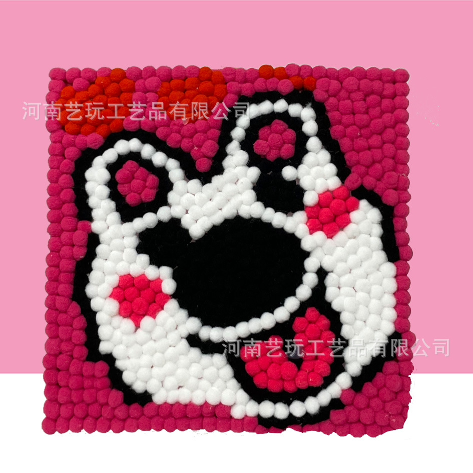 MQH20-018 / 20*20cm（实木内框+画布+毛球材料包）