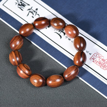 小叶紫檀黄花梨枣珠木质手串绿檀红酸枝紫光檀异形手链佛珠文玩