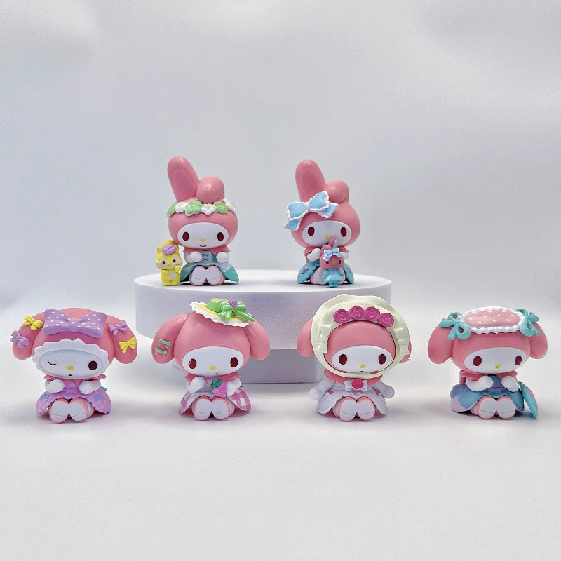 5-го поколения meilti 6 предметов Sanrio coolomi Слепая Коробка скрученное яйцо кукла украшение торта автомобиль ручной работы украшения