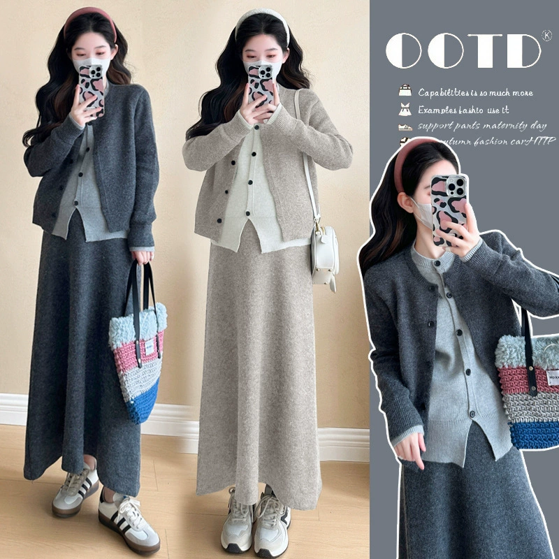 2024 осень и зима новая корейская мода поддельные два топа