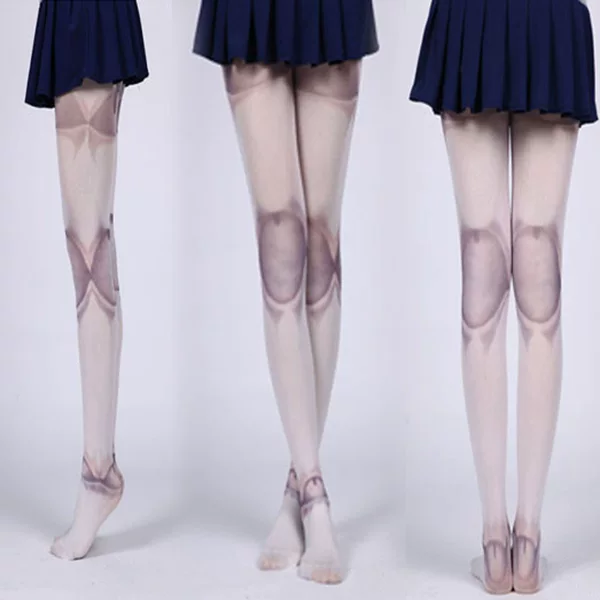 Production and Processing of Jointed Socks for Autumn and Winter, Japanese Harajuku Style Printed Letter Socks, Pantyhose That Can Be Worn Outside with a Naked Feel