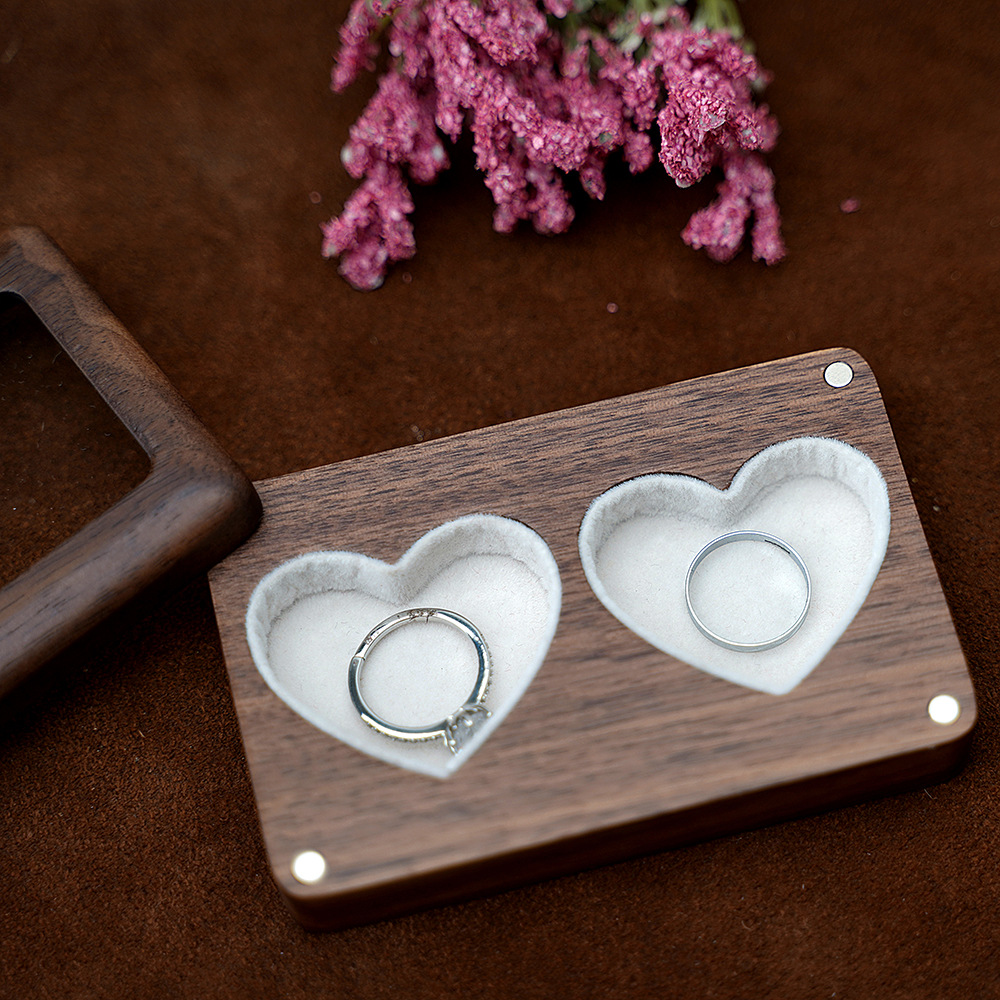 60g Weight Jewelry Boxes Classification 1 Piece Quantity Holiday, Daily, Selfie Occasion Wood Material Heart Shape Pattern Elegant, Lady Style 1 Piece Wood Elegant Lady Holiday Daily Selfie Heart Shape Jewelry Boxes 14
