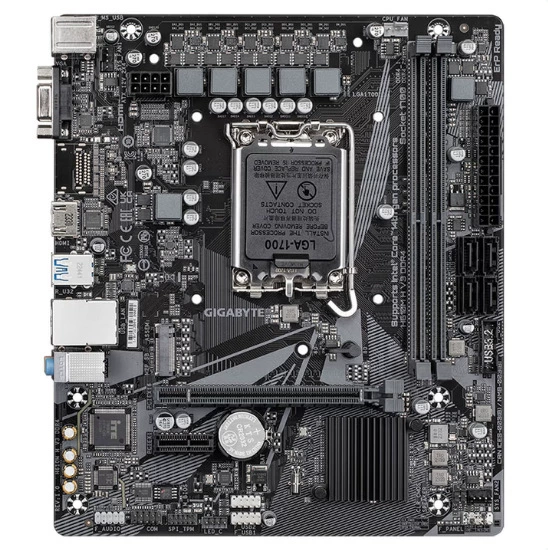 Материнская плата Gigabyte H610M-H V3 DDR4 — micro-ATX, DDR4, совместима с Core i5-12400F (12/13 поколение)