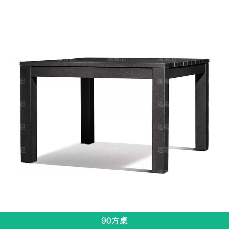 Mesa y sillas de patio al aire libre de alta gama terraza de jardín al aire libre impermeable a prueba de agua y protección solar de madera maciza mesa larga de hotel villa de madera