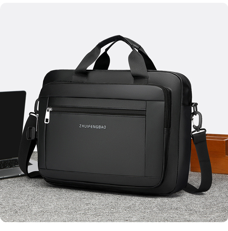 High-end briefcase, 2024 new minimalist men's large-capacity casual sports single-shoulder bag, water-resistant for cross-border use undefined