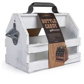 创意木质酒架带开瓶器木质红酒礼品盒可拆卸中间隔板金属开瓶器