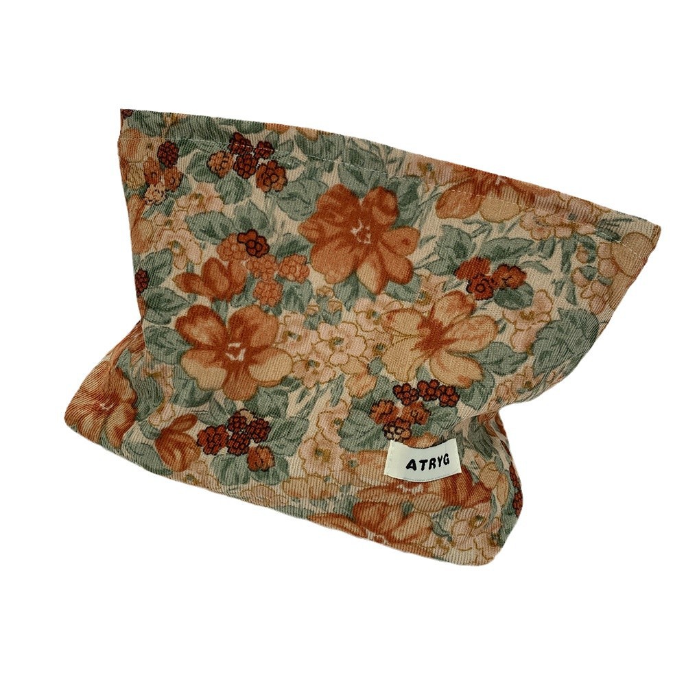 Bolsa de maquillaje de vellón retro una bolsa de impresión de lotes de viaje bolsa de almacenamiento portátil bolsa de lavado