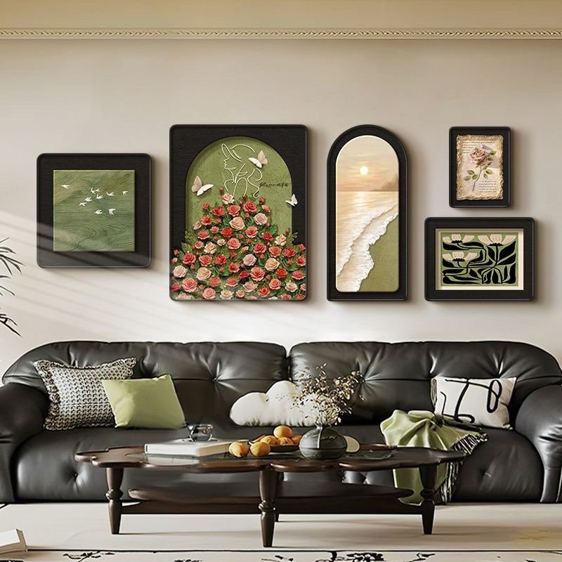 Ck-015 Antique Style Flower Living Room Sofa Background Wall Decoration Painting Niche Artistic Retro Hanging Painting
