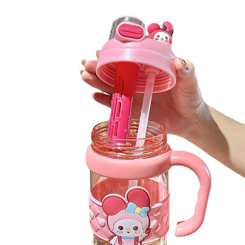 子供のような高価値の漫画の子供用プラスチックストローカップポータブルウォーターカップ卸売|undefined