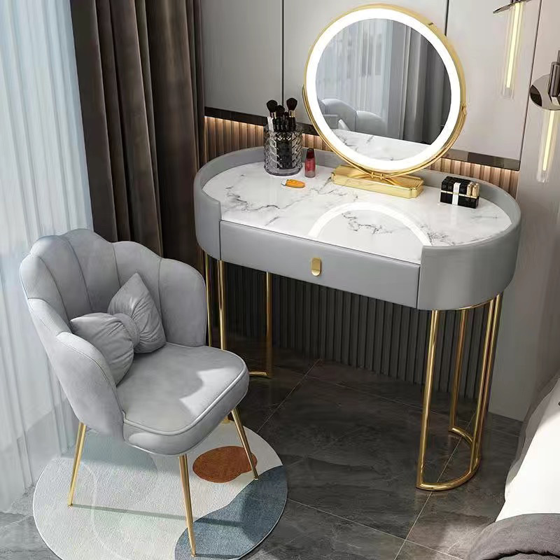80cm single table + legs + smart mirror + petal chair