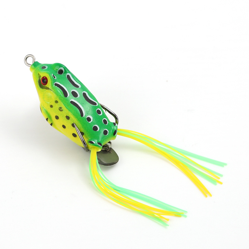 Minglun Fishing Tackle: Luminous Shad & Frog Imitation, Bionic Double-Hooked Blackfish Lure, Lifelike Soft Bait for Lure Fishing