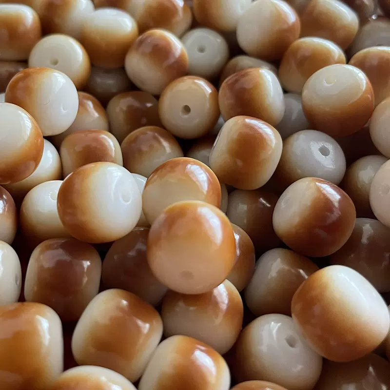 马卡龙菩提13x14散籽 小腮红一线天菩提根绕指柔珠 破晓文玩佛珠