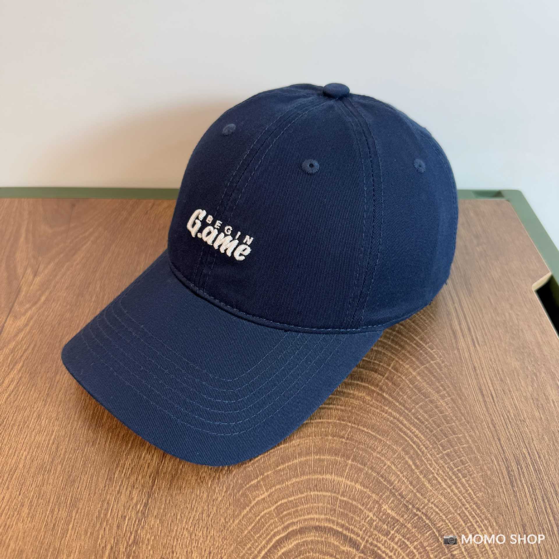 Nueva gorra de béisbol de algodón bordado GAME lavable con agua para hombres y mujeres de moda coreana versátil sombrero de boca de pato para mostrar la cara pequeña