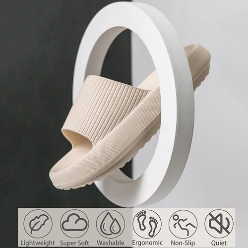 Cross-border hotel slippers for men and women, shower shoes, indoor bathroom sandals, comfortable, lightweight, thick soles, non-slip, easy to clean