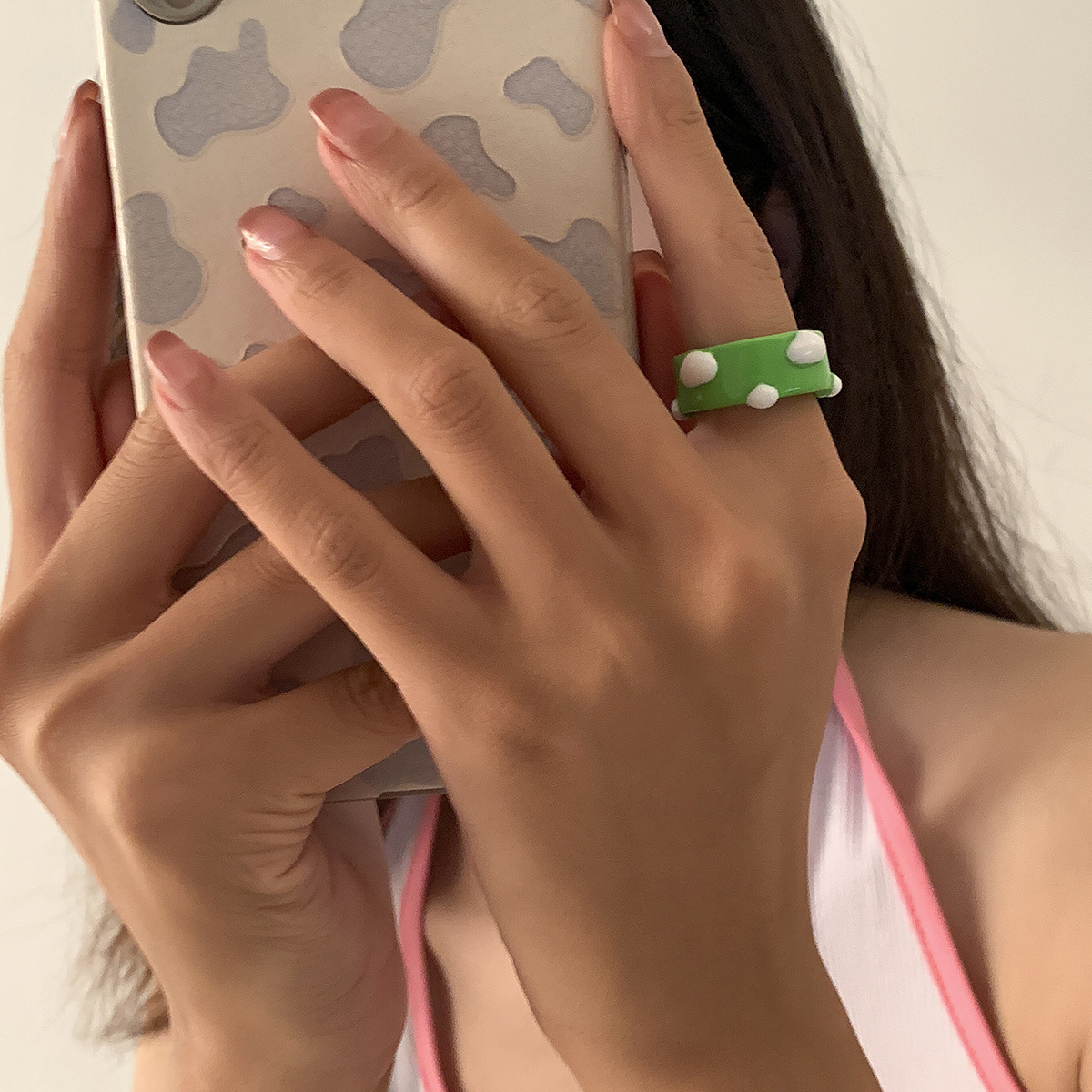Cute Animal Frog Resin Rings