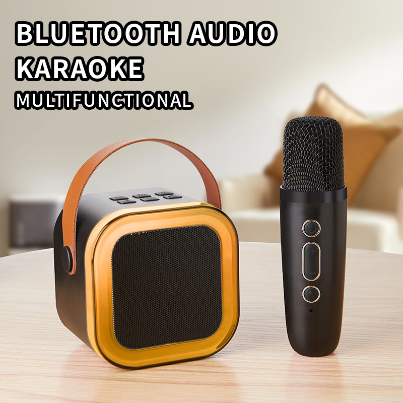 K12 Bluetooth ワイヤレスオーディオマイクマイクオールインワンオーディオ屋外スピーカーカラオケ Bluetooth 小型オーディオサブウーファー|undefined