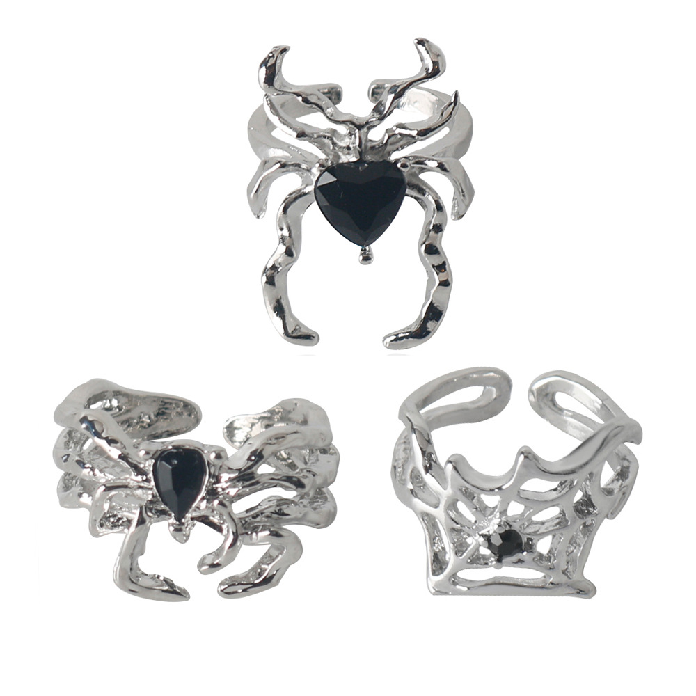 Retro black fashionable design ring for men and women
