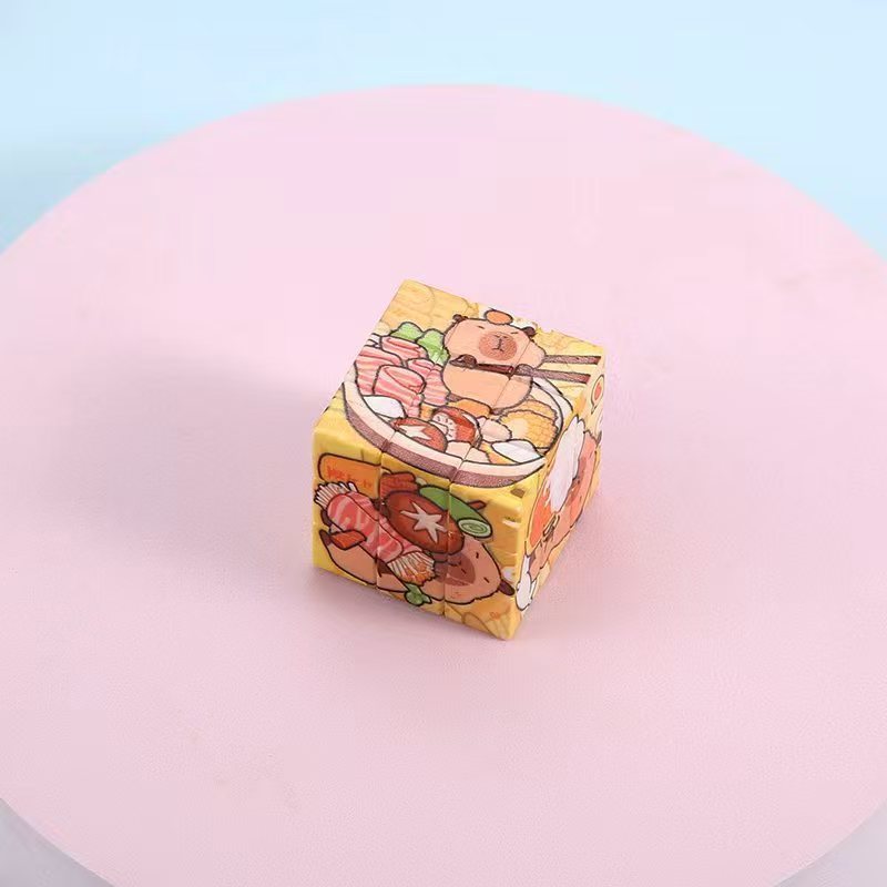 卡通可爱三丽鸥益智开发大脑三阶魔方学生钥匙扣挂件书包挂饰批发|undefined