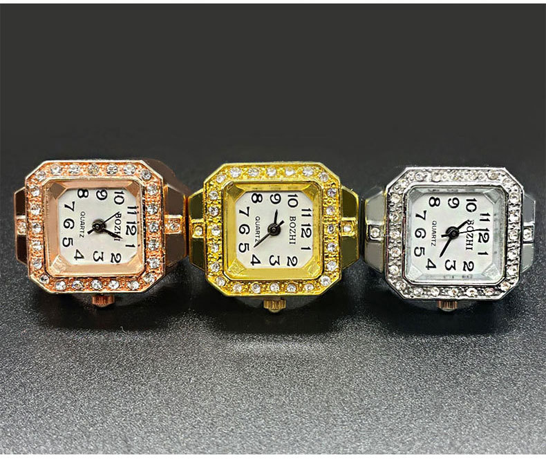 Watch Rings Classification Pointer Display Type Square Dial Shape Casual Solid Color Quartz Watch Rings