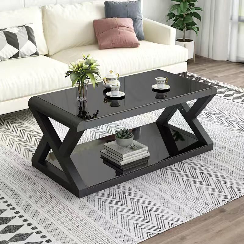 Simple Coffee Table Tempered Glass Coffee Table Living Room Coffee Table Table Tv Cabinet Combination Modern Minimalist Living Room European Style Home