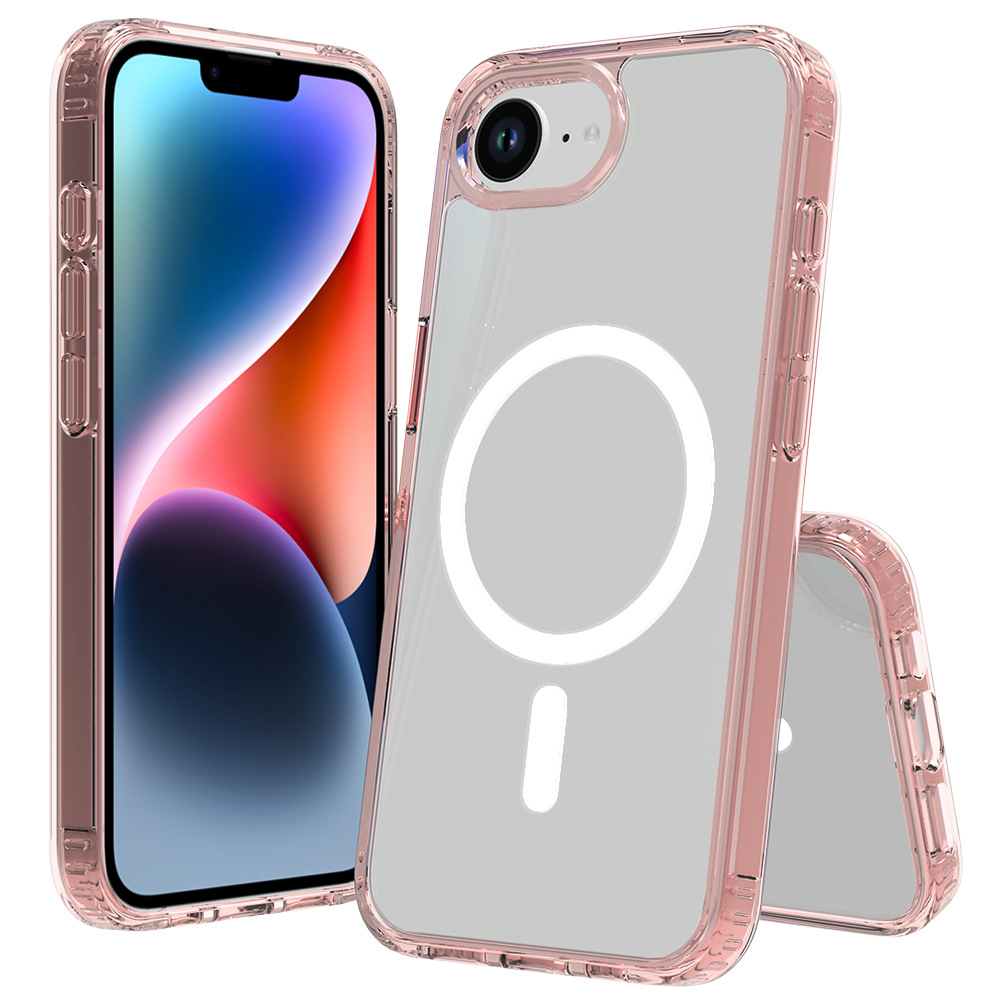 El nuevo iPhone16E es adecuado para la carcasa del teléfono móvil Apple 16 acrílico 2.0, atractivo magnético transparente, juego dos en uno de material de cerveza