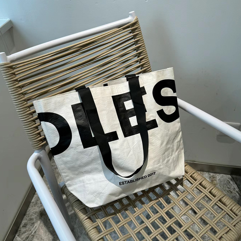 Factory portable woven bag custom film plastic environmental protection gift color printing IKEA pp shopping woven bag custom