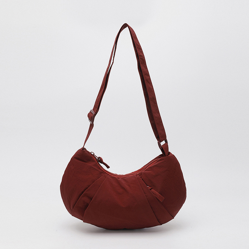 Bolso de mujer Waffle Nylon bolso de medio mes bolsa casual de moda versátil gran capacidad de hombro mochila bolso de bolsas image 16