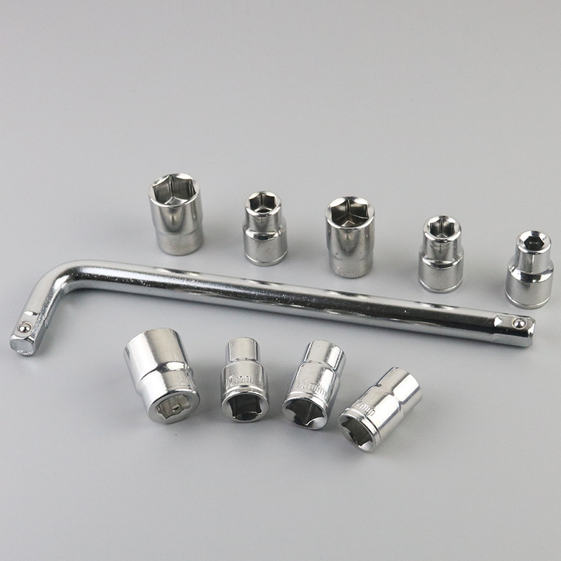 Juego de manga de 10 piezas herramientas de reparación de automóviles de reparación mecánica 1/2 combinación doméstica hardware conjuntos de trajes de reparación de automóviles