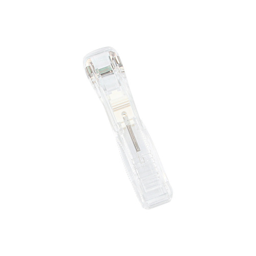Transparent folder pusher file information organizer student test paper binding clip snack sealing ticket clip stationery clip