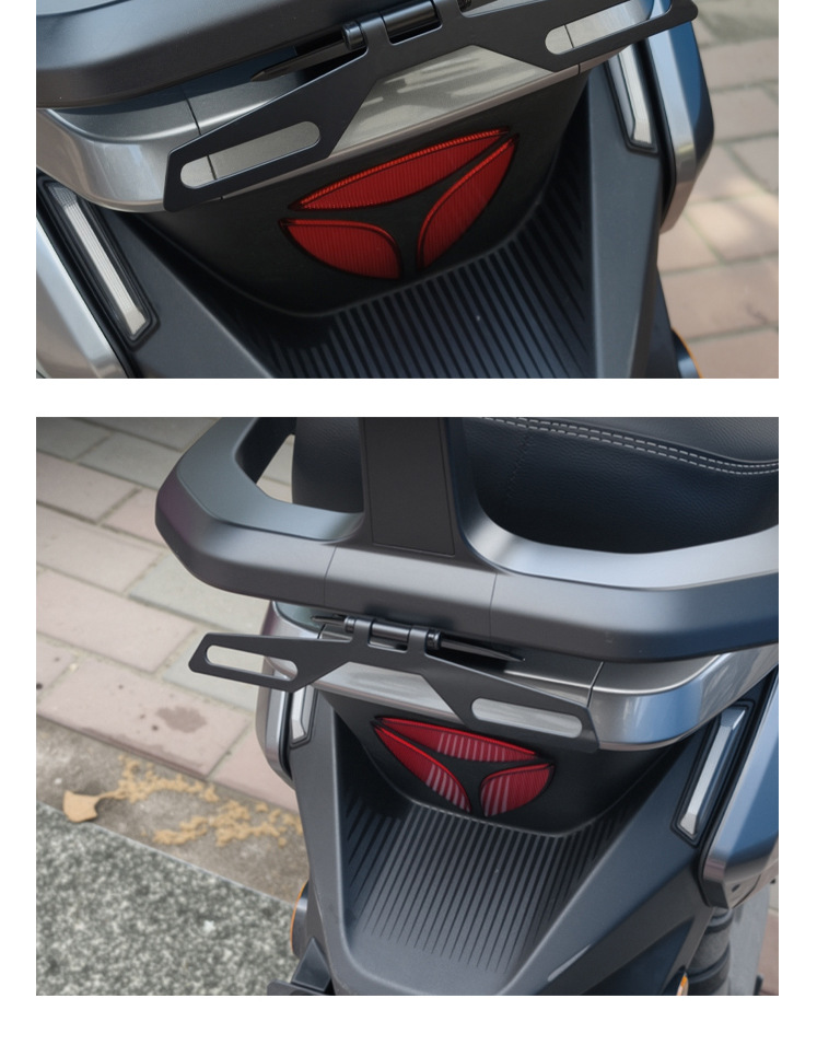 Motorcycle rear license plate frame, electric vehicle tail light modification bracket, flip-folding license plate frame, creative border