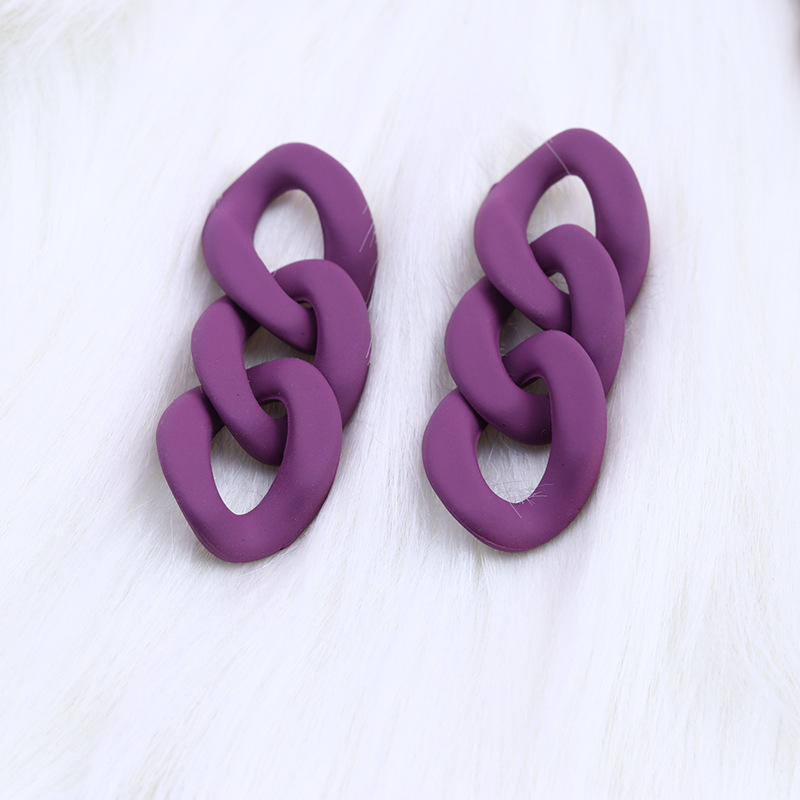 Simple Style Geometric Arylic Spray Paint Women's Drop Earrings 1 Pair display picture 3