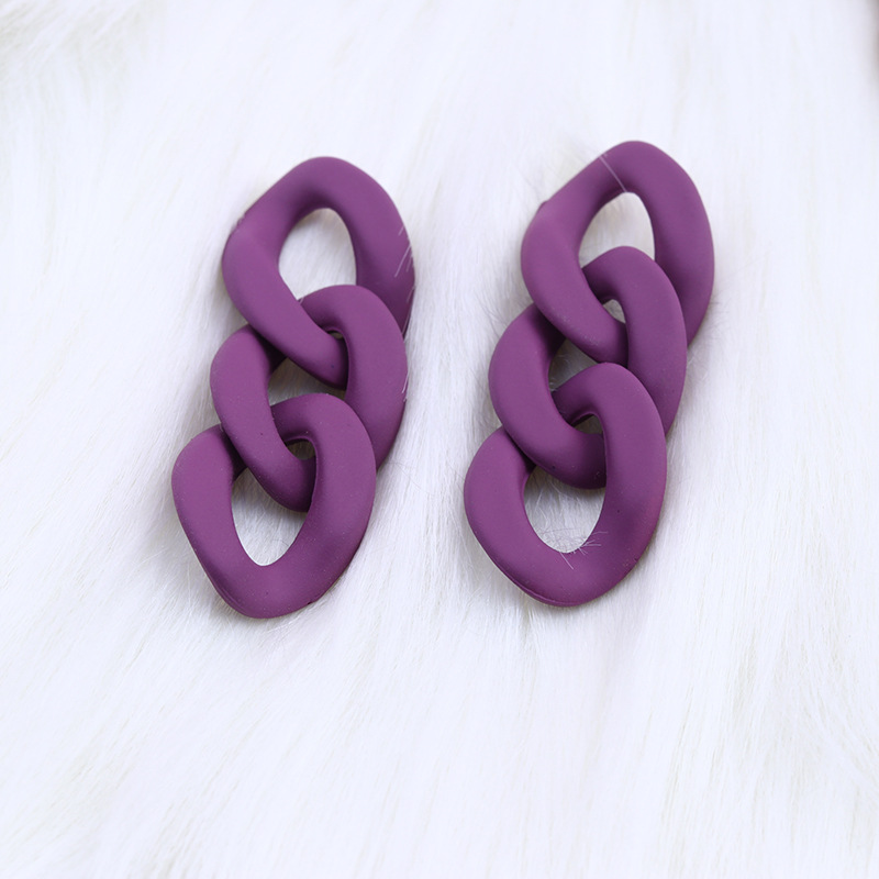 13g Weight Drop Earrings Classification 1 Pair Quantity Daily Occasion Acrylic Material Geometric Pattern Women'S Gender Spray Paint Design Simple Style Style 1 Pair Simple Style Geometric Spray Paint Arylic Drop Earrings 2