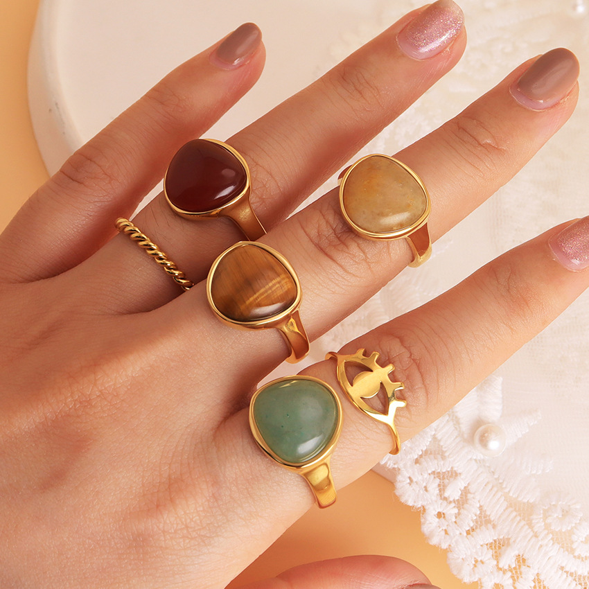 1 Piece Quantity Wholesale Jewelry Simple Style Round 304 Stainless Steel Shell Rings