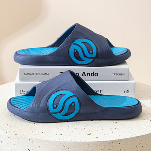 Summer simple color men's home bathroom non-slip quick-drying sandals and slippers hot-selling sports slippers men can wear outside