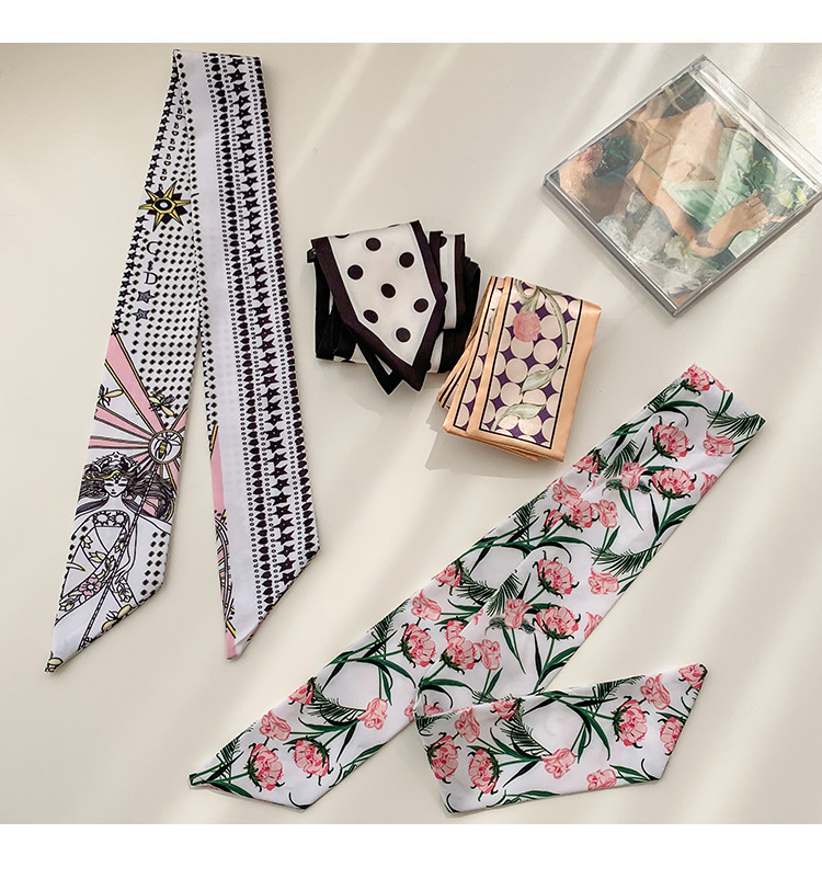 智贝详情图_8秋冬新款韩国头饰法式复古丝巾飘带女百搭发饰丝带