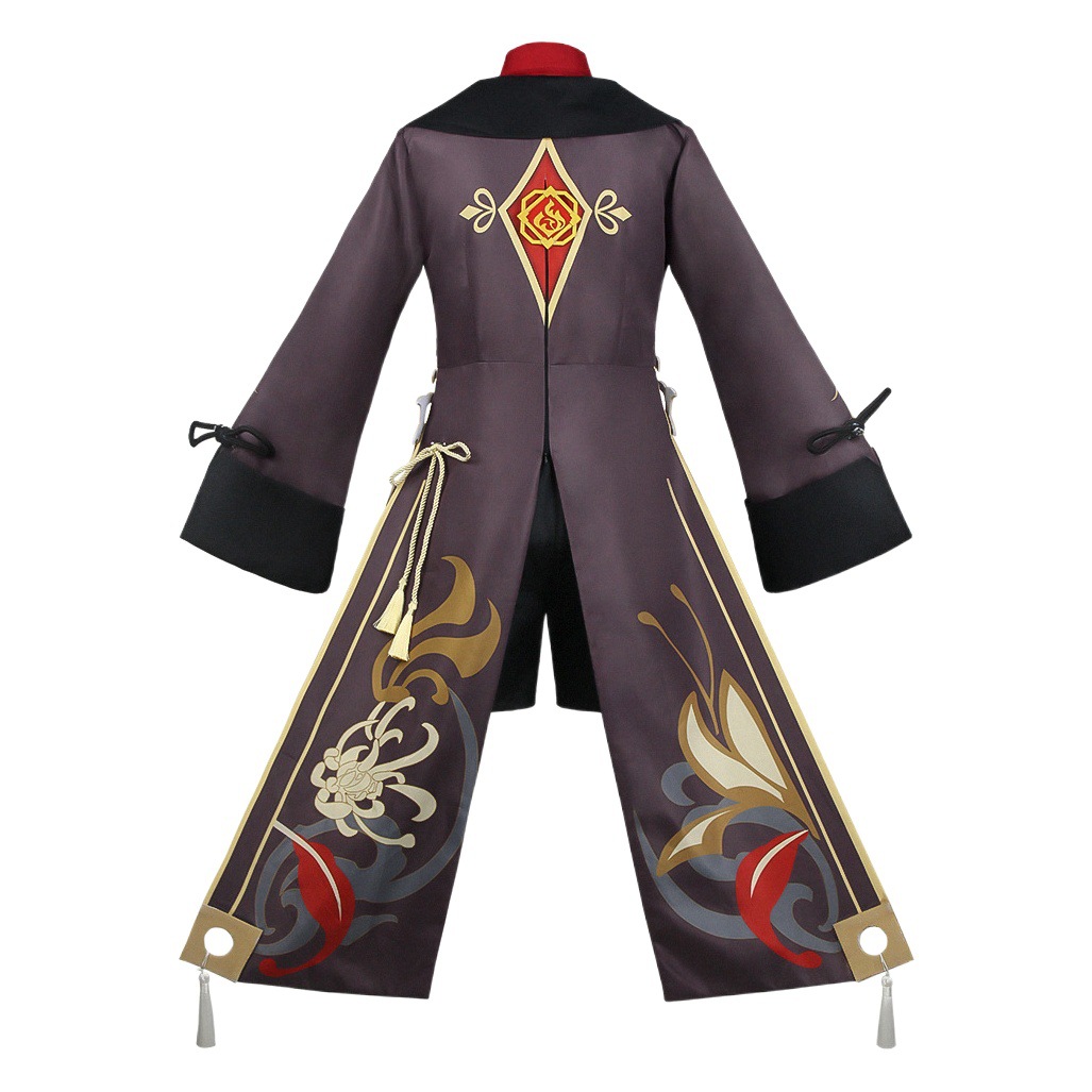 Disfraz popular de cosplay de Hu Tao del anime Genshin Impact, conjunto de cosplay de Hu Tao de Wandering Hall, en stock.