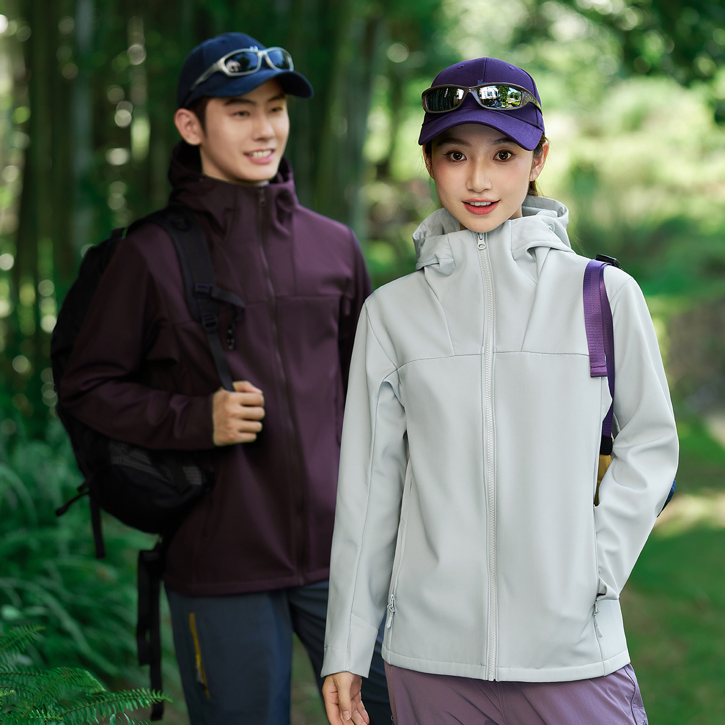 6910 Yueshan Wolf Soft Shell Hooded Jacket Custom Workwear Men's Outdoor Corporate Business Fleece-Lined Warm Jacket