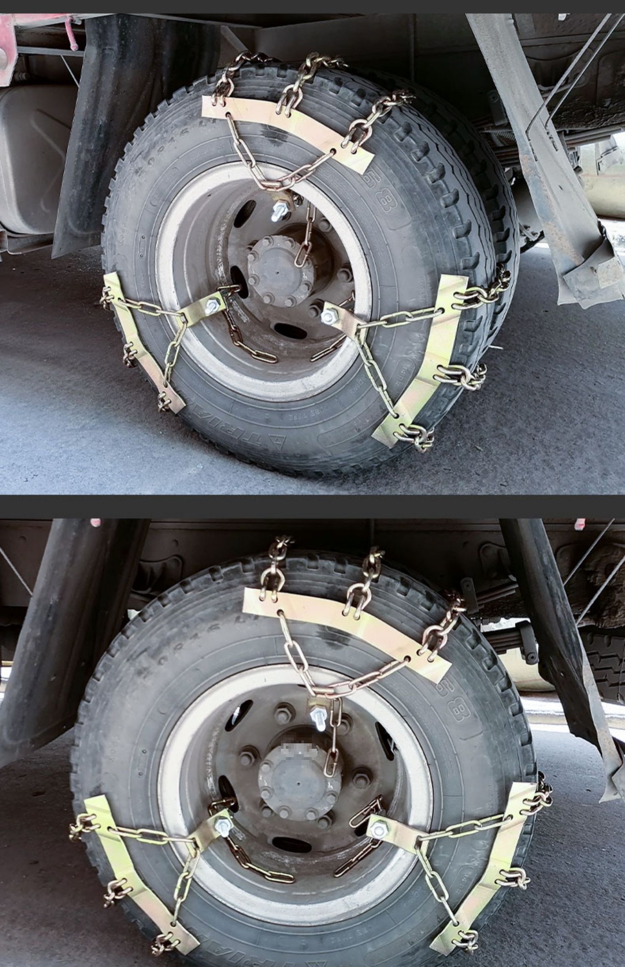 Large truck snow chain iron chain truck minibus bus trailer 825-16 1200-20 tires snow bold