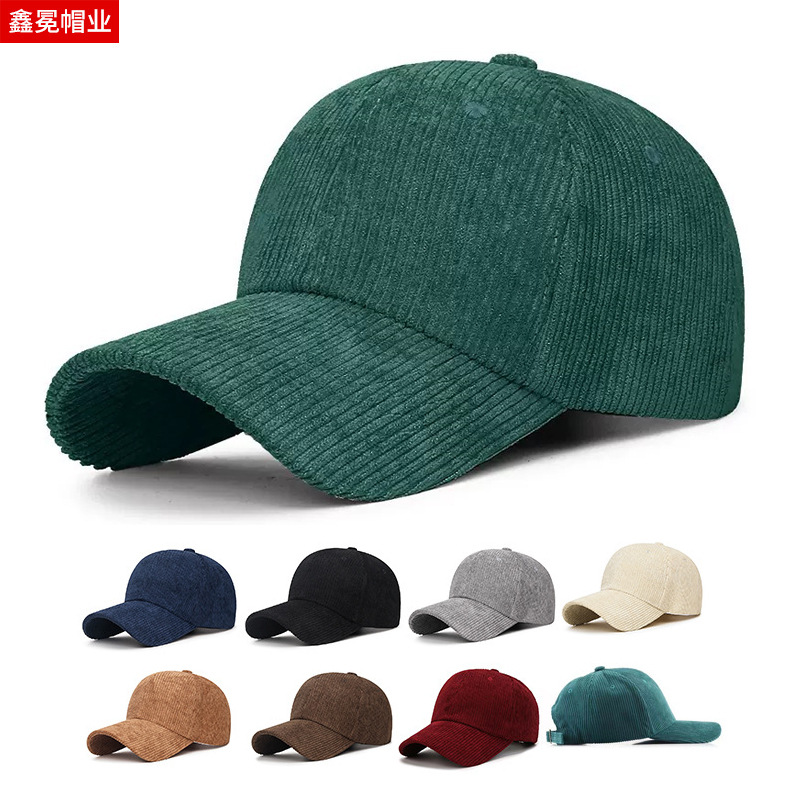 日本製のコーデュロイ帽子、秋冬用無地ベースボールキャップ、メンズ万能カジュアルキャップ、日よけ帽子、女性用