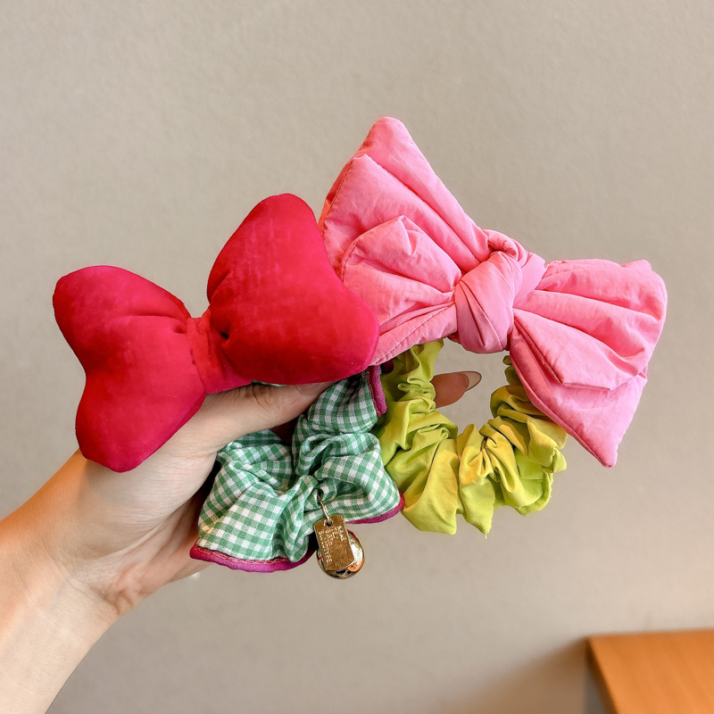 Niños no lesionan el cabello del intestino grueso anillo de cabello de niñas arco de cabello de gran tamaño de alta elasticidad correa de cabello de cabello de cabello