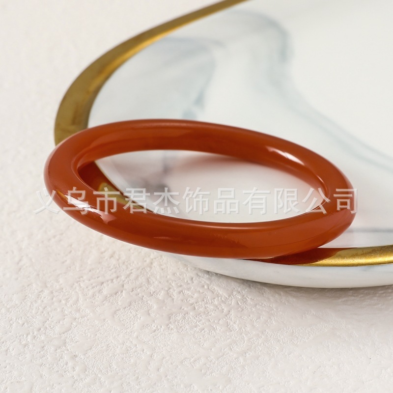 欧美新款几何圆形多色树脂手镯时尚高级感叠戴手环个性搭配手饰潮|undefined