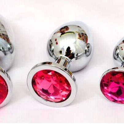 Grande y mediano pequeño tamaño metal anal plug adulto sexo productos mujer anal dilatador trasero corte cola