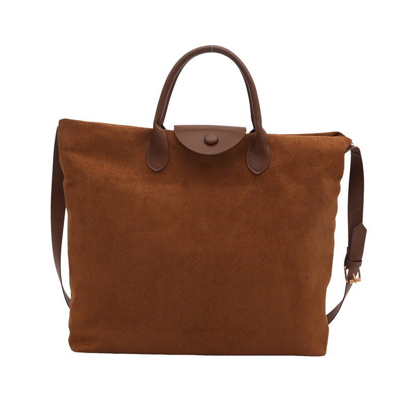 Bolsa de mano de peluche de gamuz para mujeres 2024 nuevo otoño y invierno mirad retro bolso de hombro de gran capacidad tote