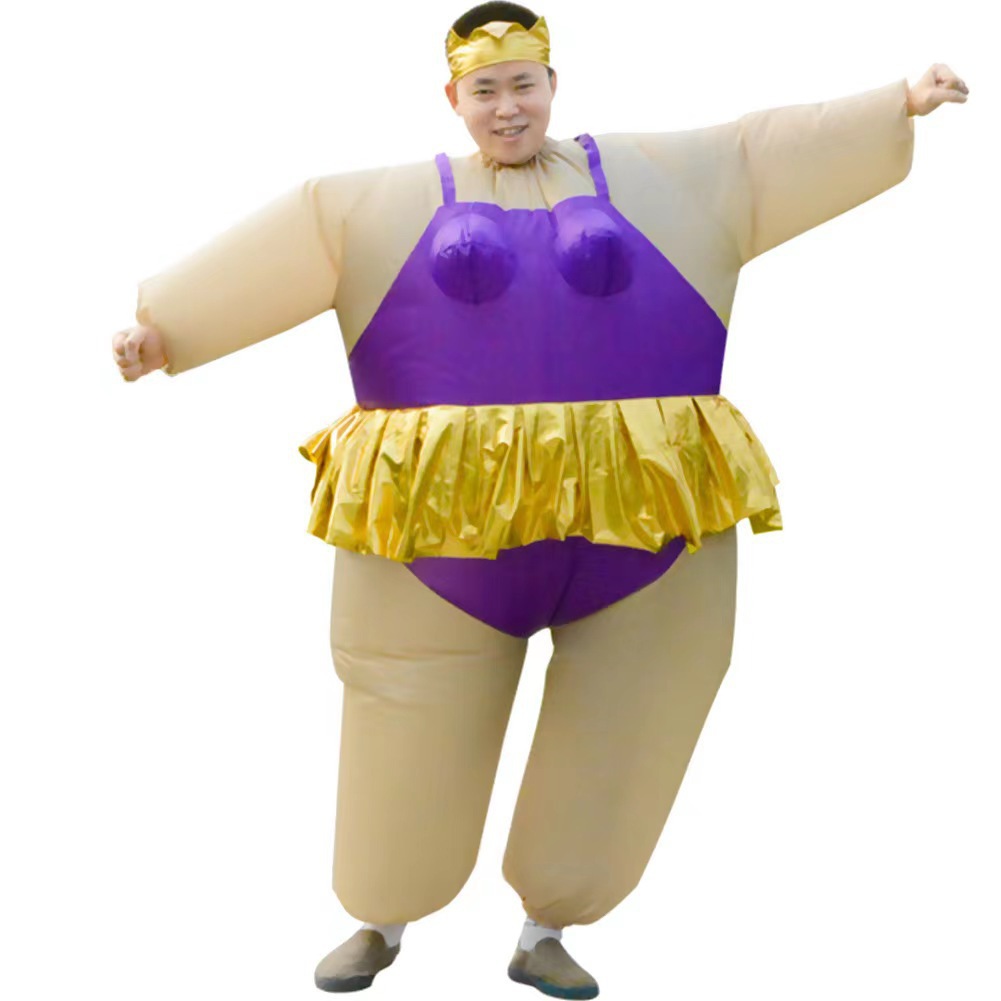 Divertido disfraz de muñeca de baile falso disfraz de ballet divertido disfraz de muñeca gorda disfraz de accesorios traje inflable de cosplay