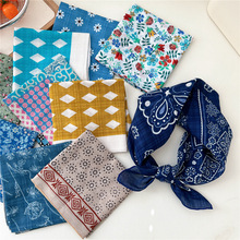 55棉麻小方巾丝巾女春秋夏季韩版拍照时尚百搭头巾围巾装饰领巾