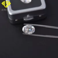 Муассанит в форме яйца D-color ручной резки VVS1 высокое качество супер белый профилированный эллиптический Муассанит в наличии оптом