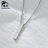 Three dimensional universal necklace stainless steel for beloved engraved, simple and elegant design