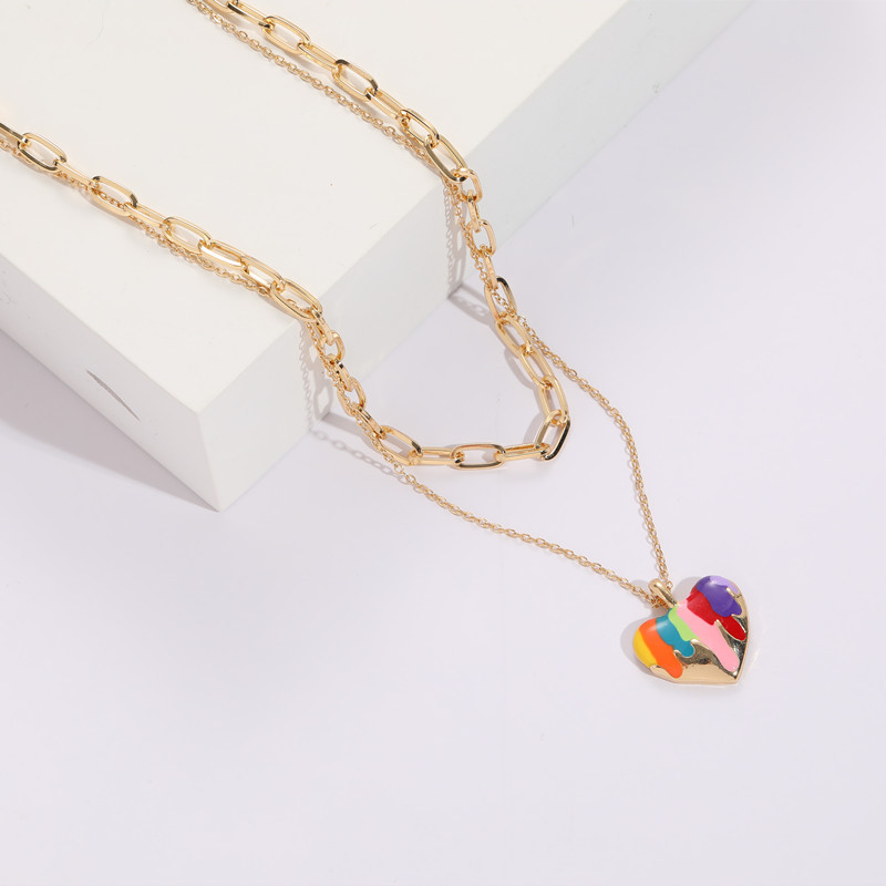 Fashion Heart Shape Copper Necklace Metal Copper Necklaces