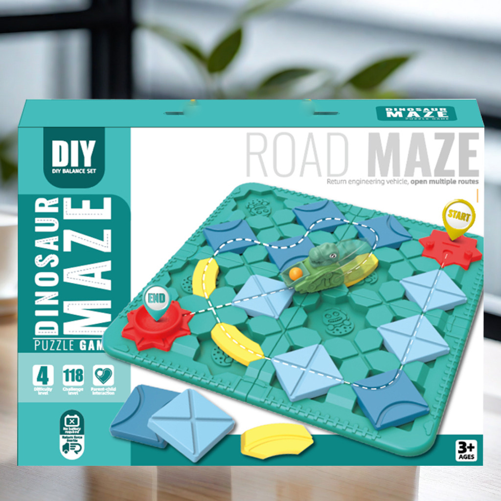 Los niños transfronterizos construyen carreteras laberinto rompecabezas de la pista de bola de mesa juego interactivo de entrenamiento de pensamiento lógico juguete